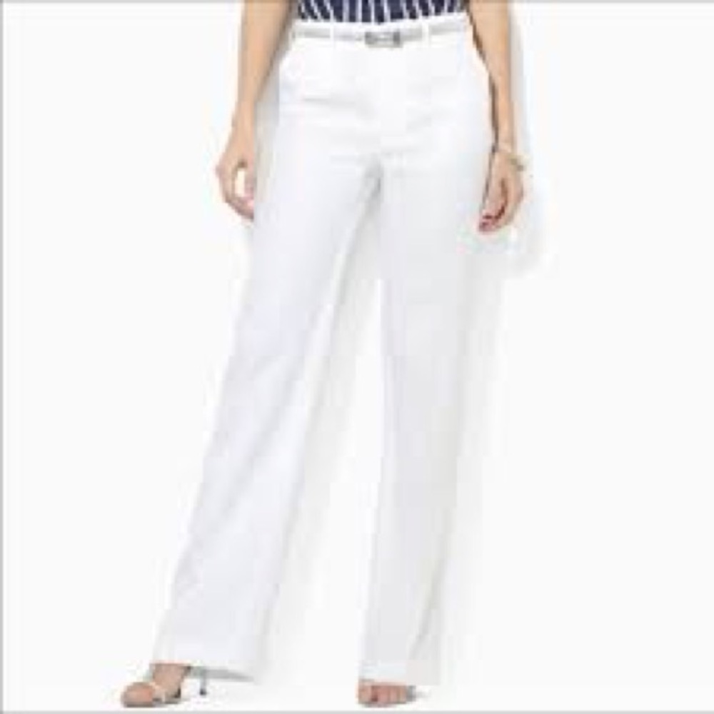 Ralph Lauren Petite White Linen Pants